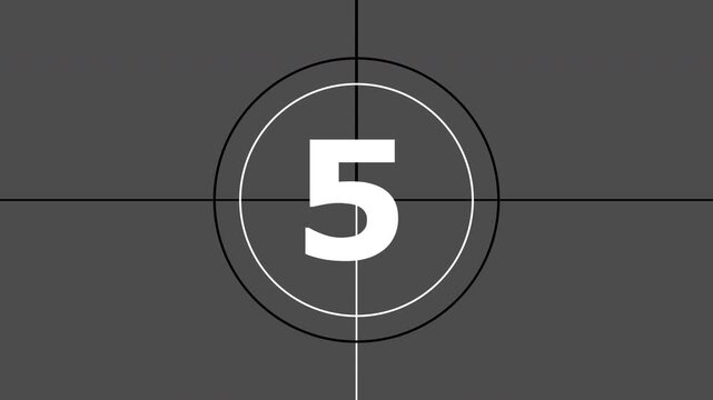 countdown on the target, old movie countdown, 4K animation