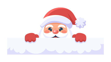 Santa's Festive Greeting: A cheerful depiction of Santa Claus, bearing a message for the viewer. His welcoming face radiates the warmth and magic of the season.