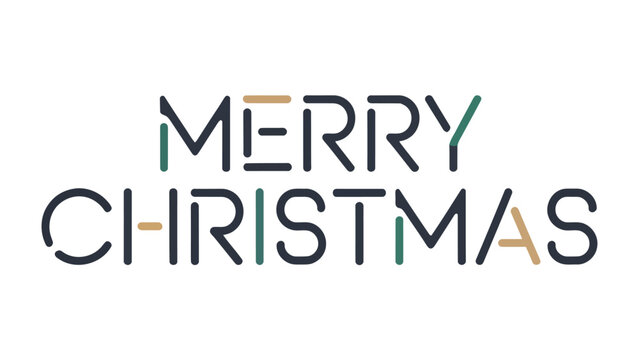 Christmas Greeting : A stylish and festive Merry Christmas typography design.