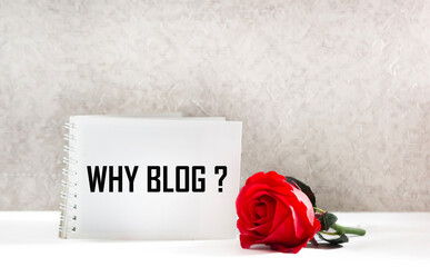 Why do I need a blog with text in a notebook on a light background?