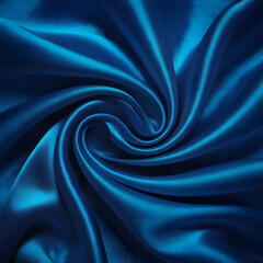 Obraz premium Seamless Deep Blue Silk Fabric Texture Background