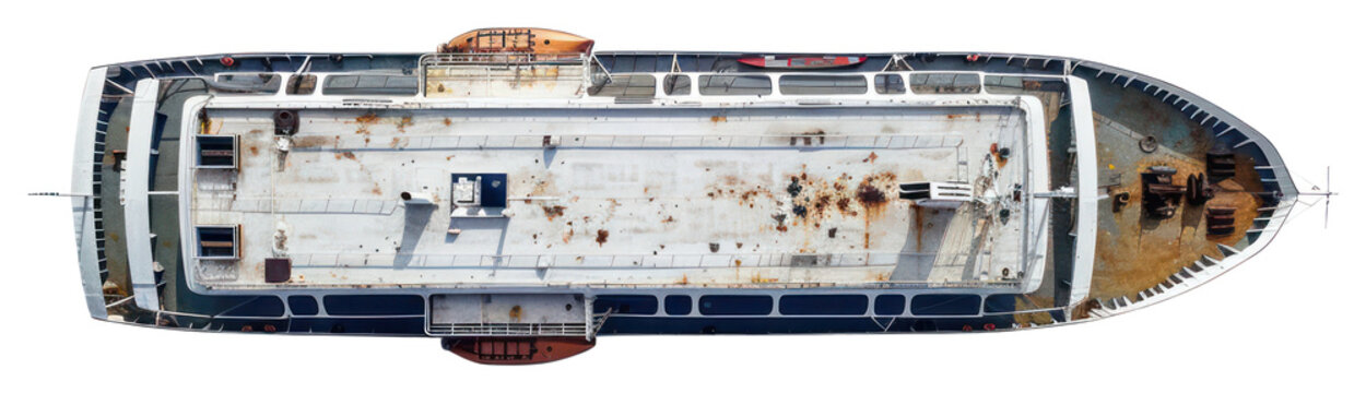 Fototapeta PNG Aerial view of large ship