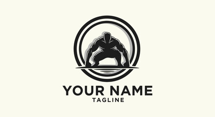 Powerful Gorilla Silhouette Logo Design for Strength and Fitness Brands.