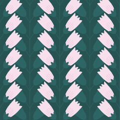 Seamless decorative elegant pattern with pink flowers. Print for textile, fabric, covers, wallpapers, print, gift wrap, decoupage, scrapbooking, quilting. For fashion fabric. Retro stylization.