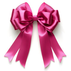  cerise  bow with cerise  ribbons