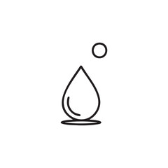 Fototapeta premium A single water drop falling, with a small circle above it