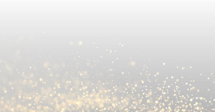 Sparkling golden dust floats over bokeh lights. Tiny glitter glimmers gently. Perfect overlay for Christmas, New Year, or celebration graphics. PNG - Powered by Adobe