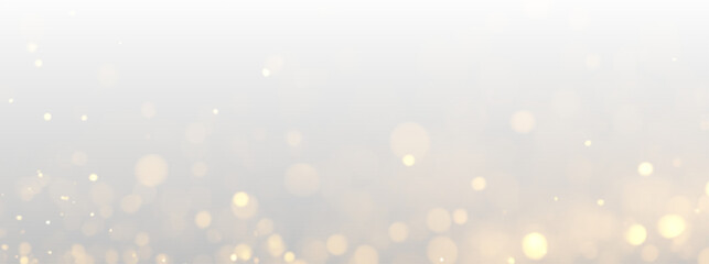 Obraz premium Sparkling gold dust floats gently over soft bokeh lights. Tiny sparkles shimmer delicately. Perfect overlay for festive or luxury designs. PNG