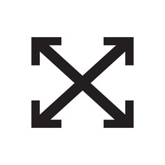 Fourway arrow symbol indicating expansion or movement