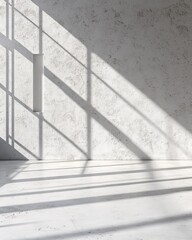 Minimalist White Room with Sunlight