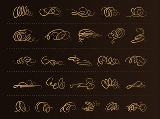 Elegant vintage swirl ornaments on a brown background. Perfect for CNC wood carving, laser engraving, furniture decor, and luxury wooden products.