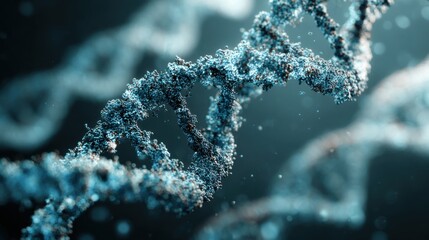 Abstract DNA helix molecule research science