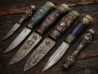 Ornate Antique Daggers Collection