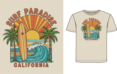 Surfing illustration