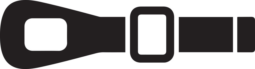 Seat belt icon isolated. Vector Black silhouettes. with white background