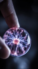 Plasma Ball Interaction with Finger