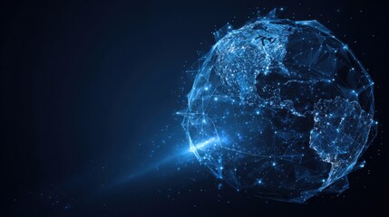 Global network digital connection technology abstract