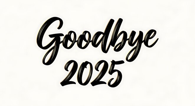 Goodbye 2025 vector design end of year illustration farewell image closing chapter celebration graphic