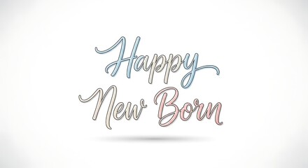 Happy new born baby announcement card design vector template background for baby shower party
