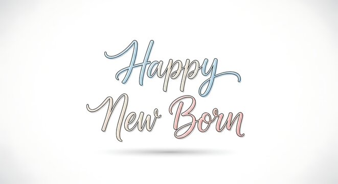 Happy new born baby announcement card design vector template background for baby shower party