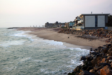 coucher de soleil a Swakopmund, Namibie