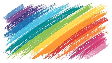 Vibrant rainbow brushstrokes create a cheerful and energetic background for your creative designs today