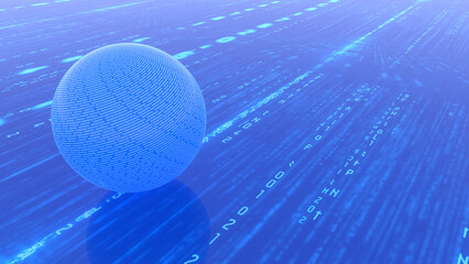 01で構築された球体のあるデジタル空間をイメージした背景素材