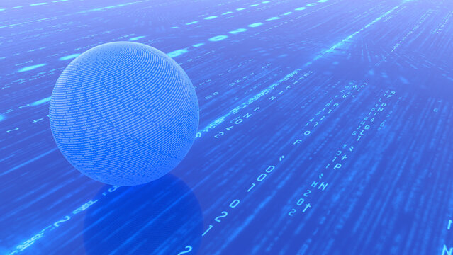 01で構築された球体のあるデジタル空間をイメージした背景素材