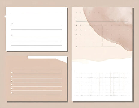 Aesthetic Minimalist Daily Planner Pages A4 - Printable Dot Grid Organizer Template