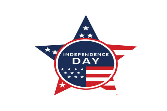 Patriotic USA flag vector illustration icon and emblem for Independence Day Fourth of July banner design - Powered by Adobe