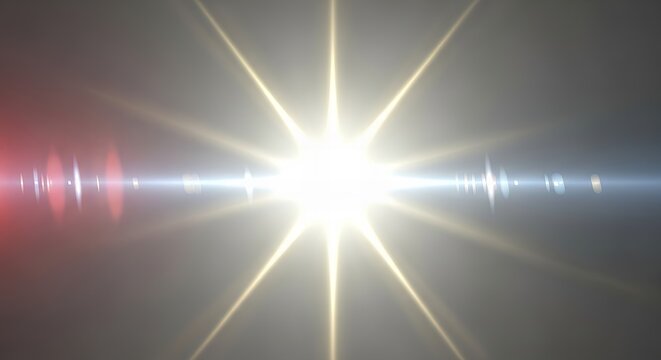 Dramatic light flare shining brightly with vibrant beams for a modern and energetic feel