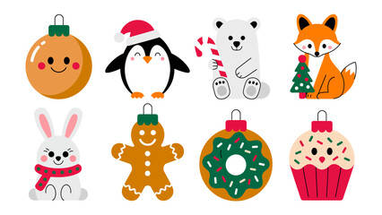 Christmas Ornament Characters Collection: A charming collection of Christmas ornaments, each featuring a delightful character, ready to infuse joy into the festive season.
