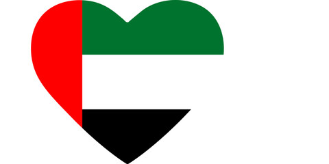 Heart icon with United Arab Emirates flag