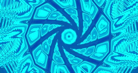 Tunnel video loop showcases mesmerizing blue spiral patterns for captivating screensaver use - Powered by Adobe