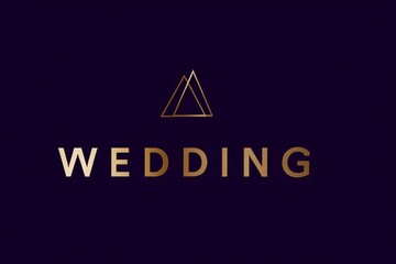 Elegant Wedding Design. Elegant wedding design with gold text on a black background, ideal for invitations and event decor.