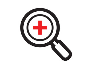 Magnifying glass with plus sign, representing zoom in, search, and detailed examination, suitable for websites, apps, and user interface designs
