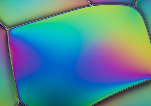 Iridescent chromatic textures, soap bubble macro film refraction artwork - Powered by Adobe