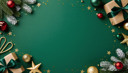 Elegant Christmas Scene with Central Space