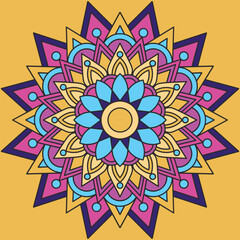 Decorative Mandala Pattern Art | Abstract Floral Geometry Ornament | Sacred Boho Symmetry Vector | Spiritual Decorative Artwork for Meditation and Interior Design
