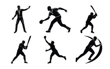 Vector silhouette of sportsman