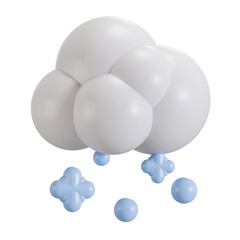 snow weather 3d icon illustration