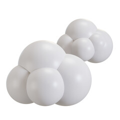 cloudy weather 3d icon illustration