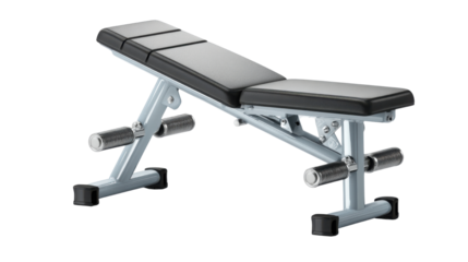 Sturdy adjustable gym bench for strength training bodybuilding exercise workouts showing durable construction and professional fitness equipment design on white background