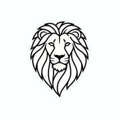 Obraz premium Majestic Lion Head Emblem Symbolizing Strength Power Courage and Royalty for Branding and Design Projects