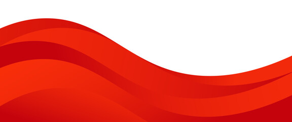 Vector red line background curve element with white space for text and message design, overlapping layers.