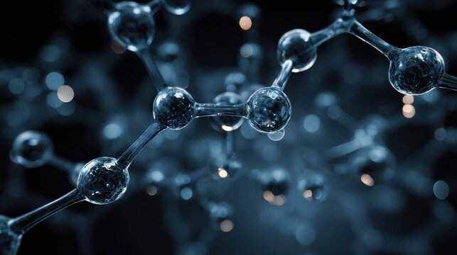 Abstract molecule structure science background