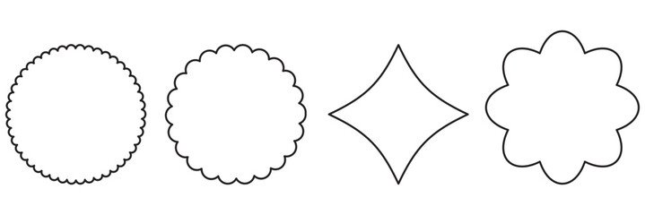 Sale sticker, price tag, starburst icon set