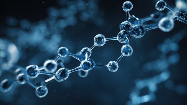 Abstract molecule structure science background