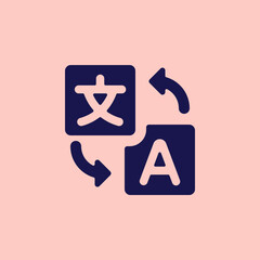 language translation icon vector illustration in flat style © Png Stock Market