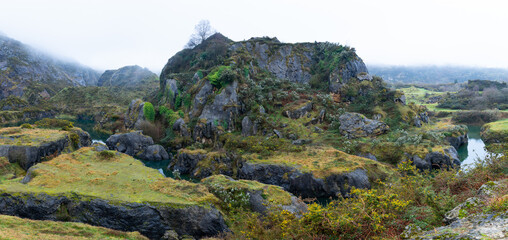 Landscape in La Arboleda in the municipality of Valle de Trapaga. Bizkaia. Basque Country. Spain. Europe